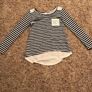 Striped flowy dressy top